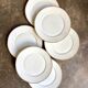6 flat plates in gold Limoges porcelain