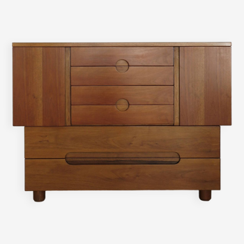 Giovanni Michelucci for Poltronova Italian Midcentury oack chest of drawers, 1960s