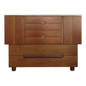 Giovanni Michelucci for Poltronova Italian Midcentury oack chest of drawers, 1960s