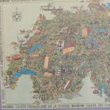 Affiche / carte des fromages en Suisse  par Otto Müller
