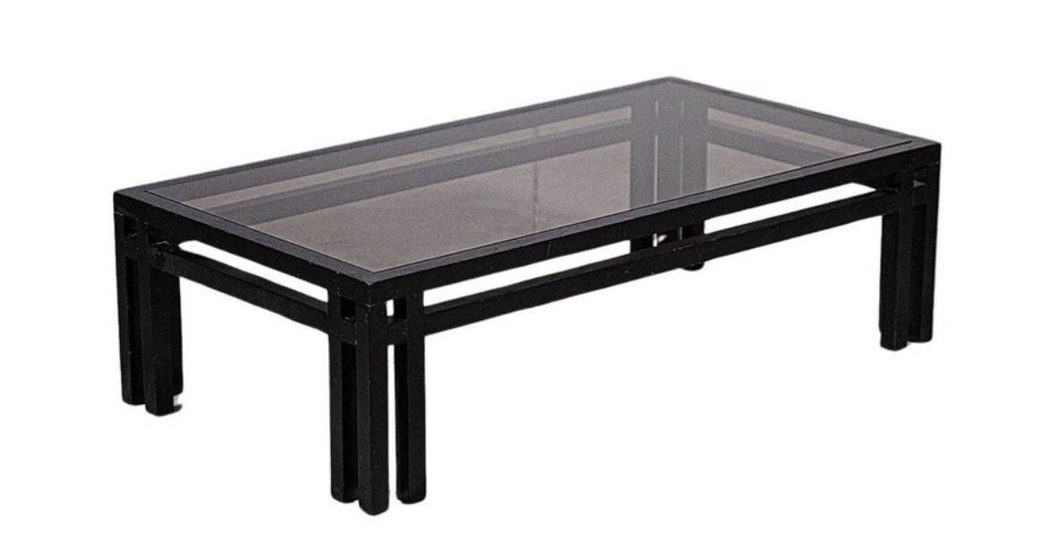 Wood and glass coffee table by Jean-Michel Wilmotte