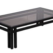 Wood and glass coffee table by Jean-Michel Wilmotte