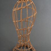 Head to hat Marotte Rattan hat shop head 1950