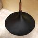 Vintage tulip hanging lamp in black metal and copper