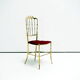 Chaise latérale italienne en laiton Chiavari