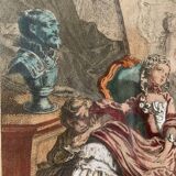 Chevallier, Le peintre amoureux de son modèle, gravure, XXème siècle