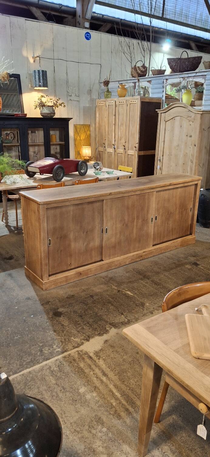 Low sideboard with sliding doors