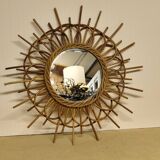 Vintage rattan mirror