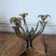 Art Nouveau brass flower chandelier