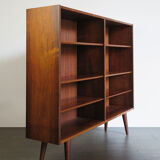 Poul Hundevad scandinavian rosewood bookcase, 1960s