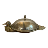 Foie gras display in metal and glass
