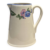 Vintage Flowered Jug Pichet Cruche by Geneviève Lethu Volubilis