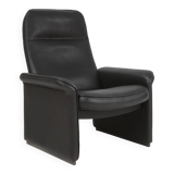Exceptional De Sede DS50 lounge chair in black leather, Switzerland ca. 1980