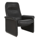 Exceptional De Sede DS50 lounge chair in black leather, Switzerland ca. 1980