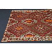 Vintage Turkish Hand-Knotted Wool Cotton Red Runner Rug 146x335
