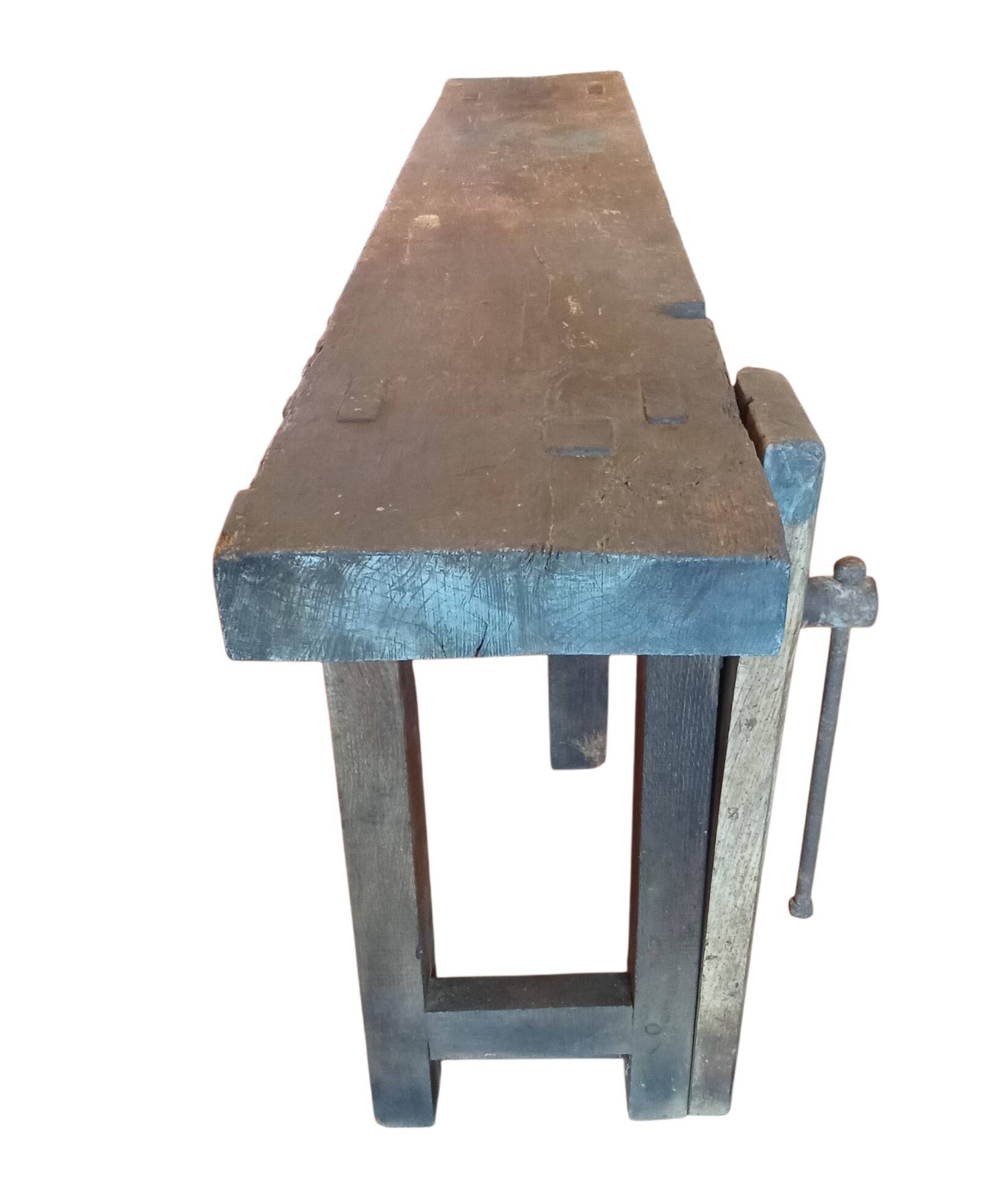 Old carpenter's workbench for furniture making.