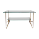 Glass and gold metal coffee table, 1960s