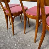 Set of 4 Baumann vinyl bistro chairs