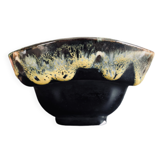 Gio Colucci style cup/pot - Tanaka Sajiro - black and lava