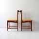 Set of 6 Scandinavian Teak Chairs with Yellow Seats