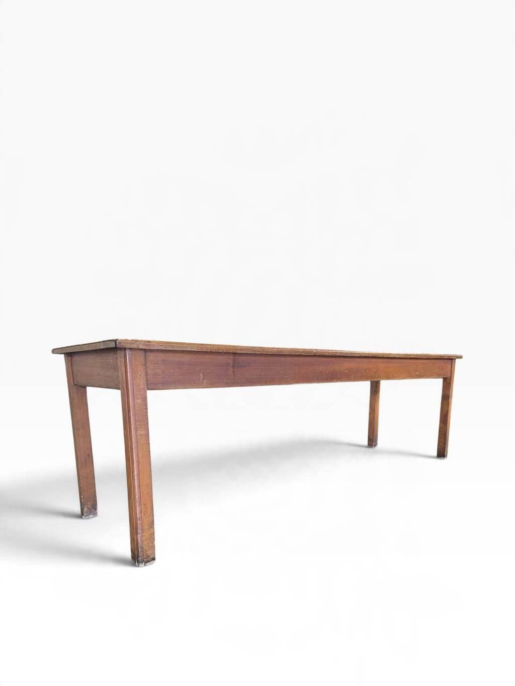 XL vintage solid wood dining table / farmhouse table