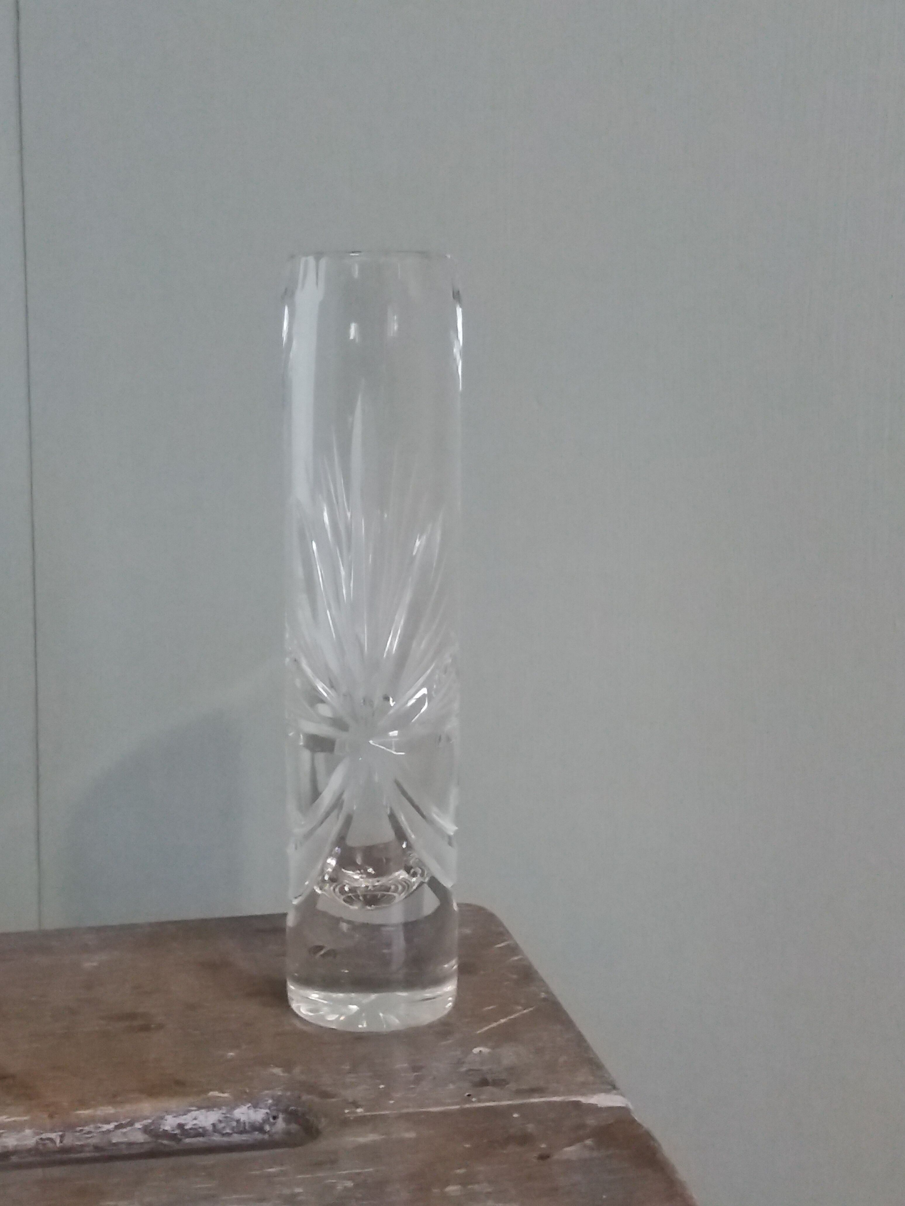 Glass or cut crystal soliflore vase