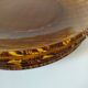 5 vintage pressed glass dessert plates with woven decoration
