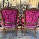 Paire de fauteuils cabriolets de style Louis XV