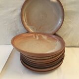 10 small plates made of vintage sandstone