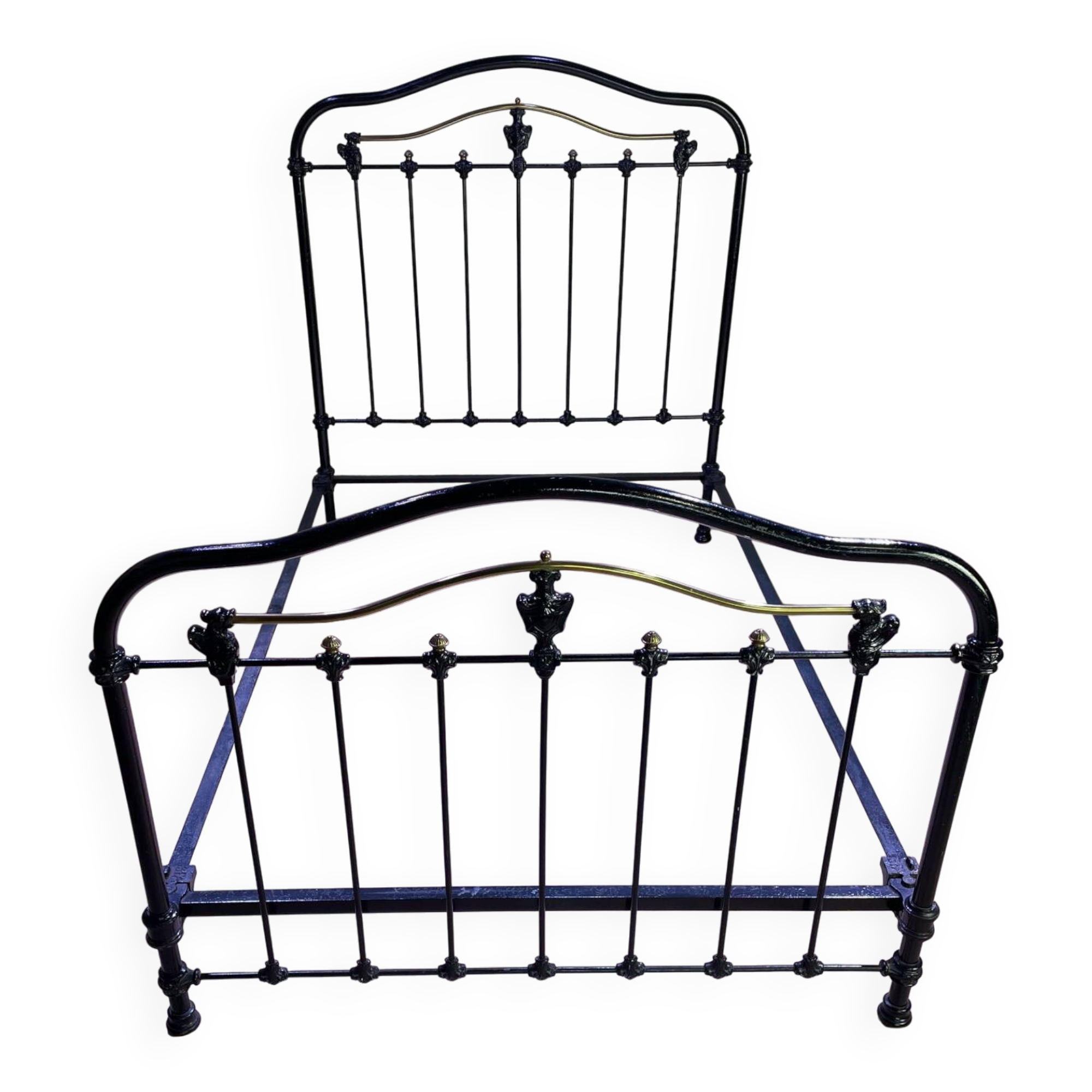 Napoleon III style wrought iron bed