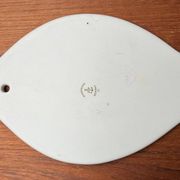 Mid-century porcelain fish wall plate from Porsgrund, Norway, 1960s.
