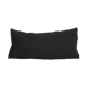 Long cushion in black raw linen