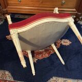 18th century Louis XVI red velvet cabriolet armchair