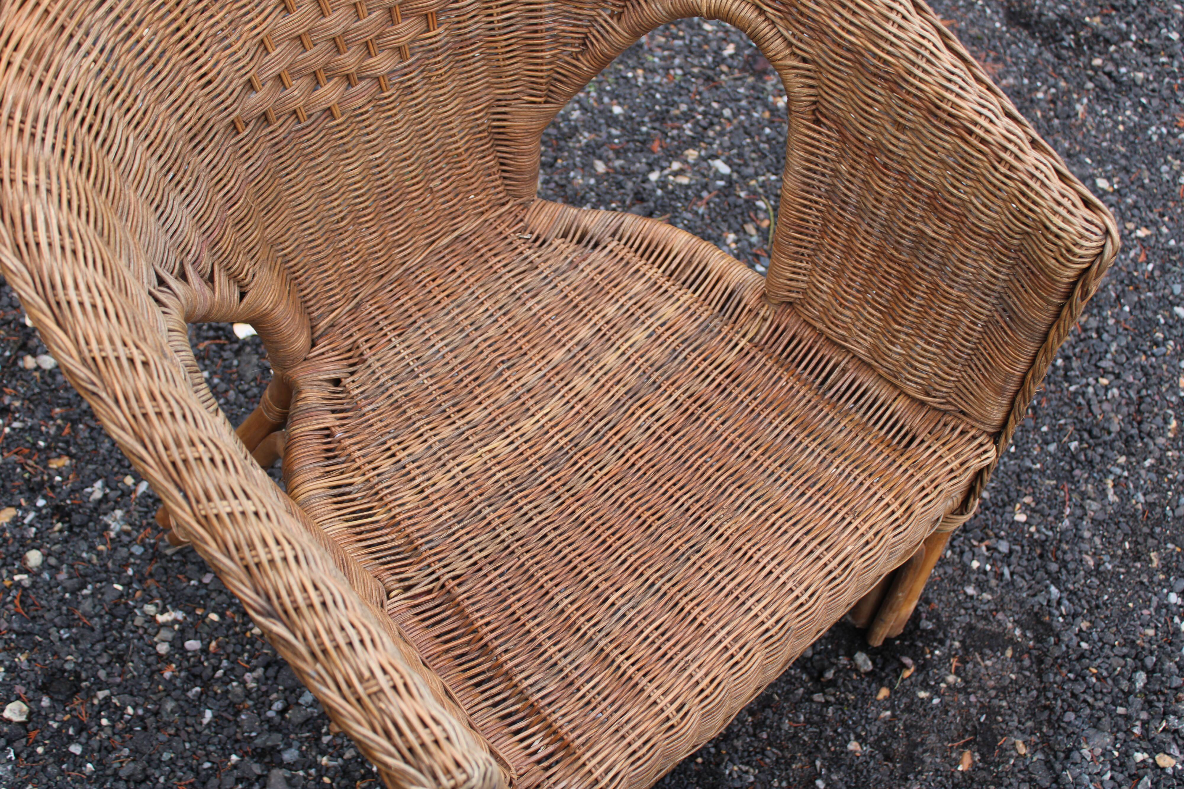 Wicker armchair