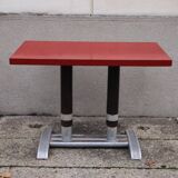 Red Formica bistro table