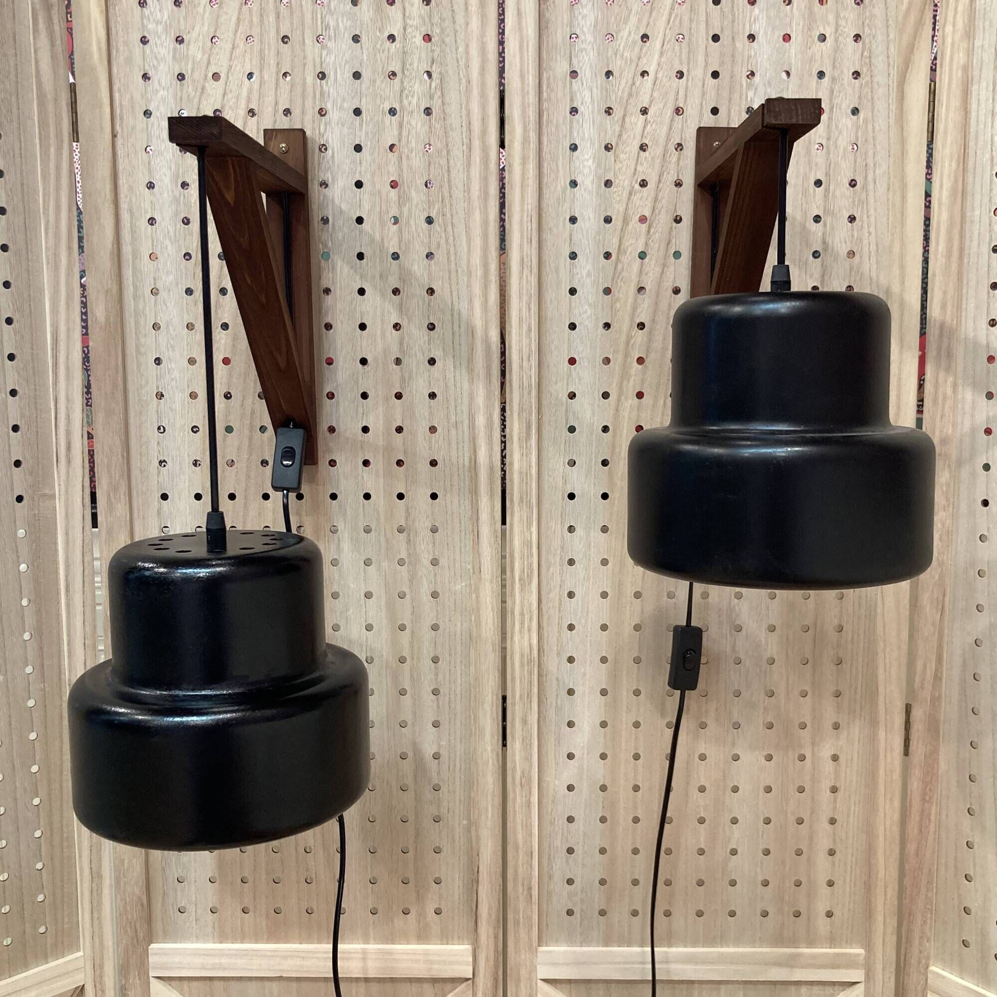 Pair of modular wall lights by jo hammerborg "design 1950".