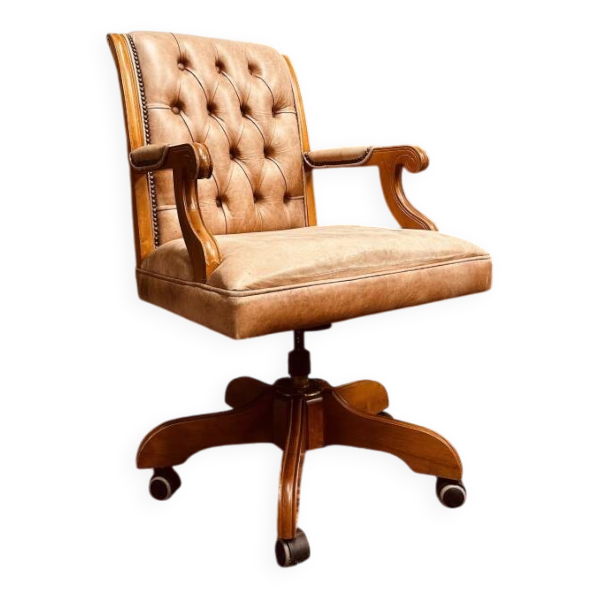 English Classic President Chair light brown Office chair