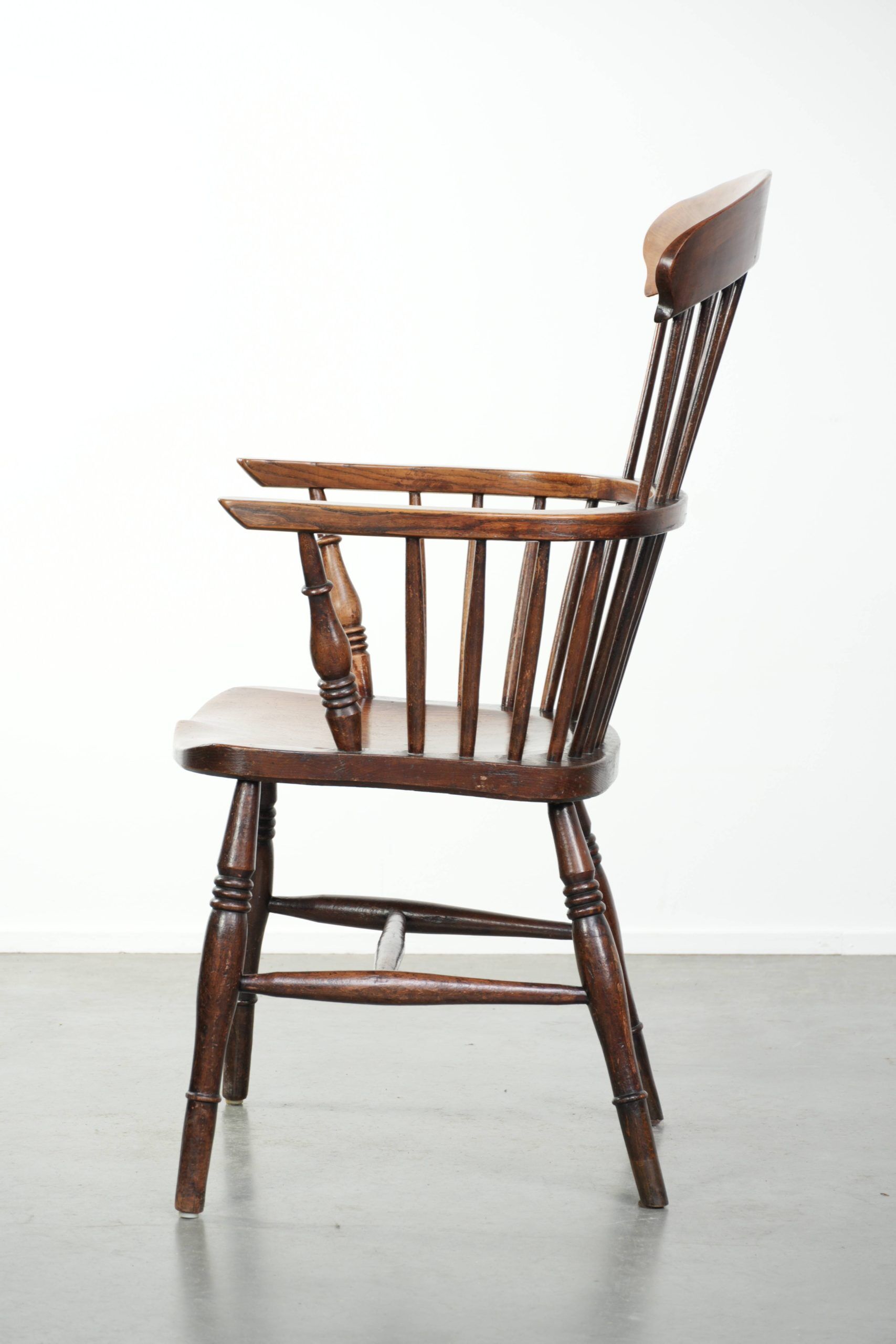 Fauteuil Windsor anglaise antique du 19ème siècle