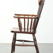 Antique English Windsor highback chair from the 19th century