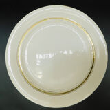 Set de 8 assiettes plates Villeroy & Boch Mettlach crème et Or.