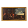 Painting oil on canvas from the 17th century, Bamboccianti genre scene