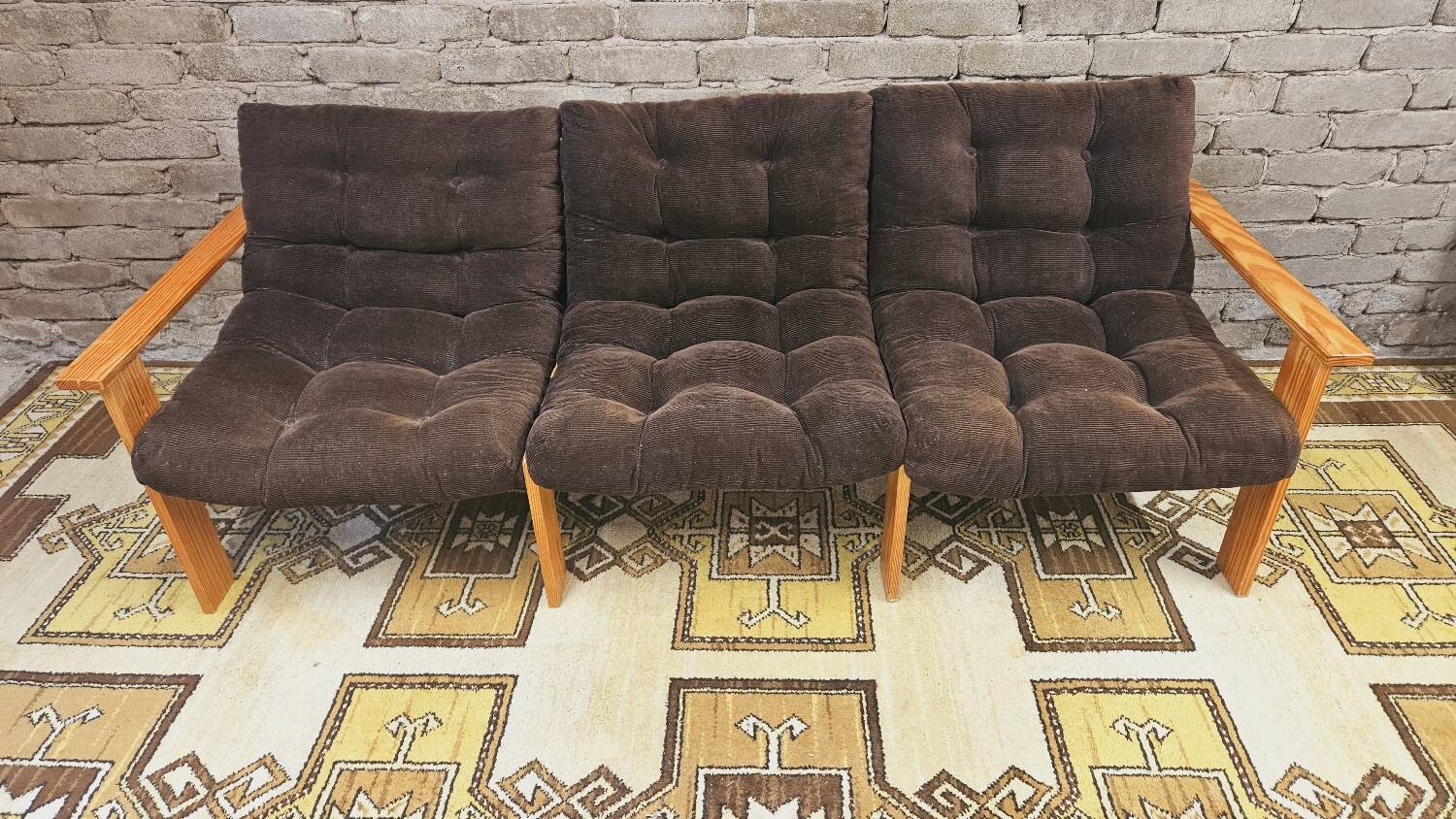 Yngve Ekström pine sofa 1970