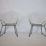 Diamond Chair by Harry Bertoia for Knoll, Set of 2, 1950s/60s Wire Lounge Chair