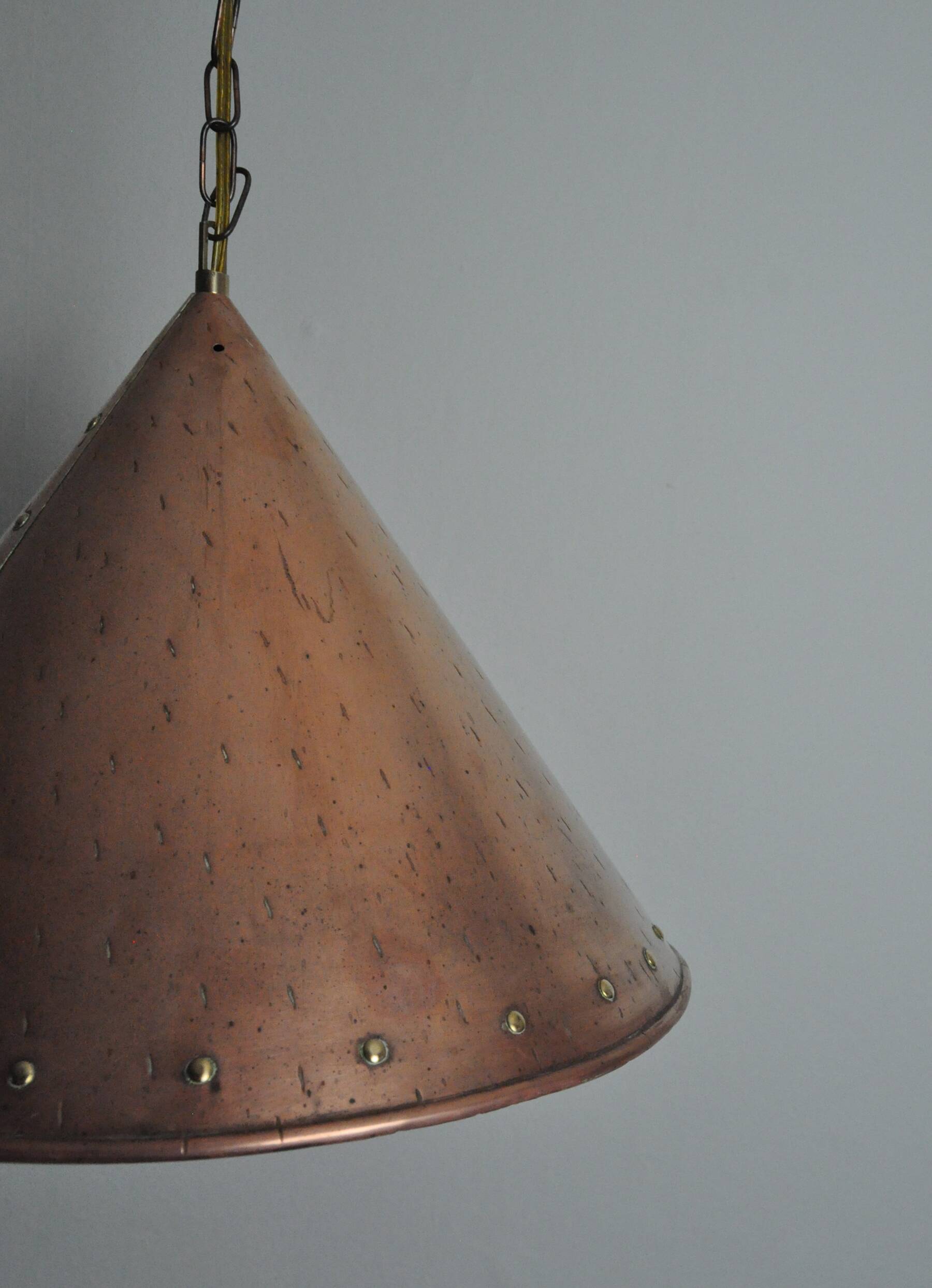 Cone shaped handmade pendant from Denmark, 1970s