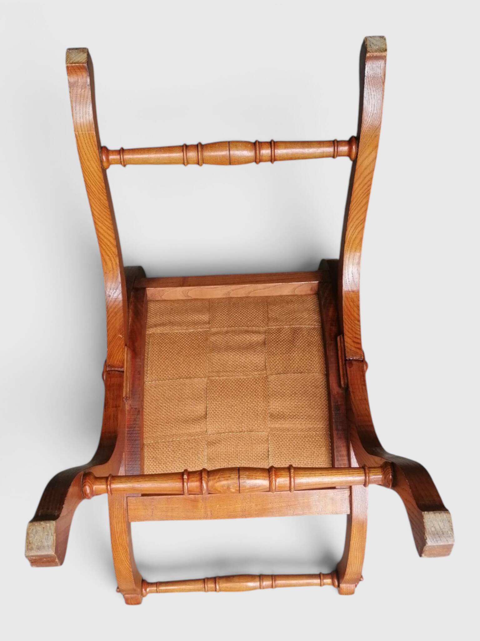 Empire-style piano stool / chair / footrest in wood.