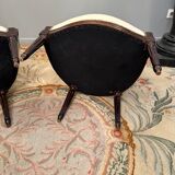 Pair of walnut armchairs from the Louis XVI period around 1770