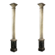 Pair of wooden columns painted to imitate marble. 1880s.