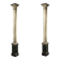 Pair of wooden columns painted to imitate marble. 1880s.