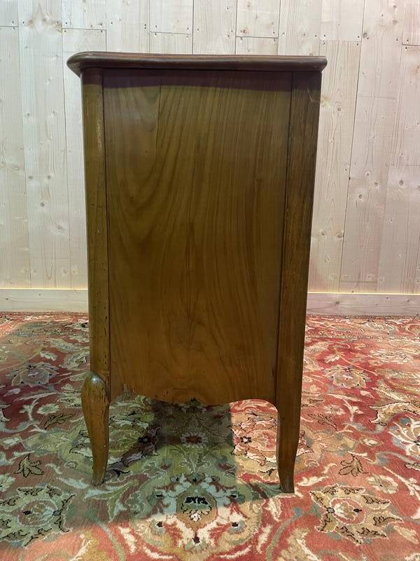 Louis XV-Transition style chest of drawers in cherry wood