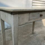 Pale green patinated wooden desk